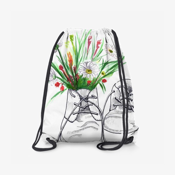 Рюкзак «цветы в ботинке»