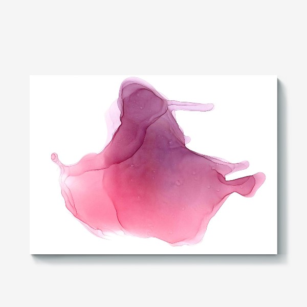 Холст «Rounded smooth pink cloud - Округлое гладкое розовое облако, похожее на рыбу или дикого всадника»