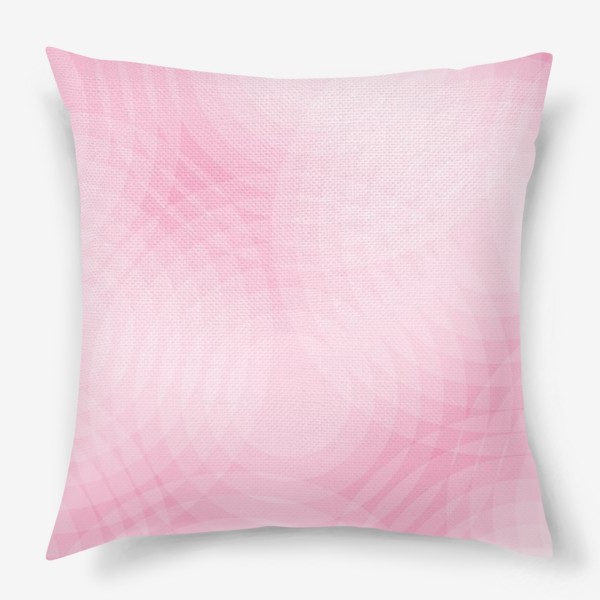 Подушка «Абстракция с кругами в бело-розовых оттенках»