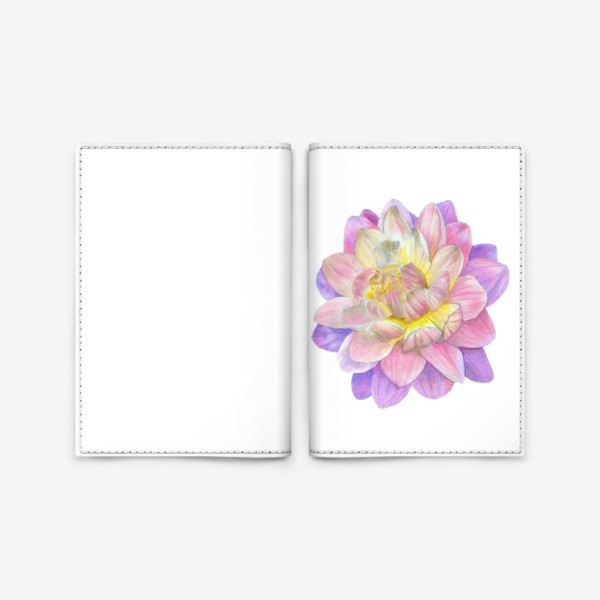 Обложка для паспорта «Цветы Фиолетовая Хризантема Подарок»