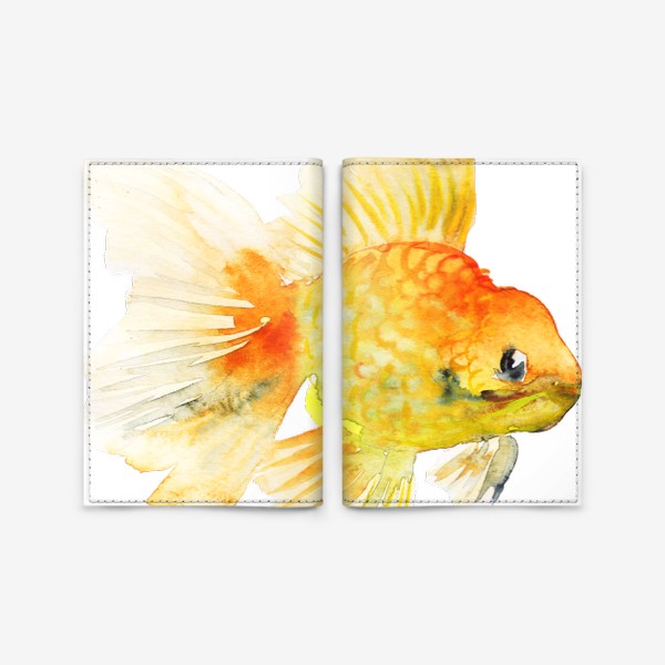 Обложка для паспорта &laquo;Золотая рыбка&raquo;