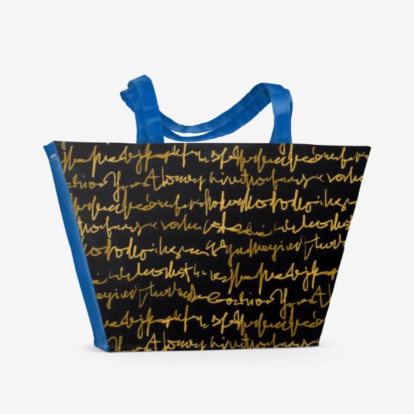Пляжная сумка &laquo;Надпись, каракули, слова, текст&raquo;