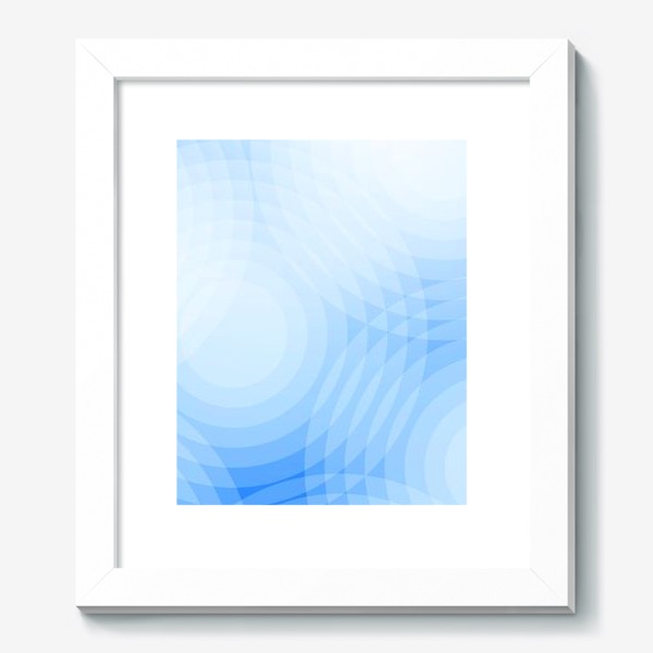 Картина «Абстракция с кругами с бело-синих тонах»