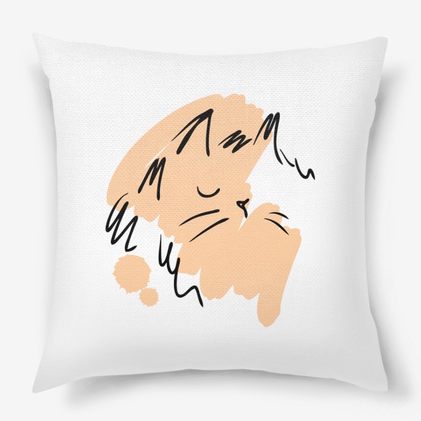 Подушка «Котик и кляксы»