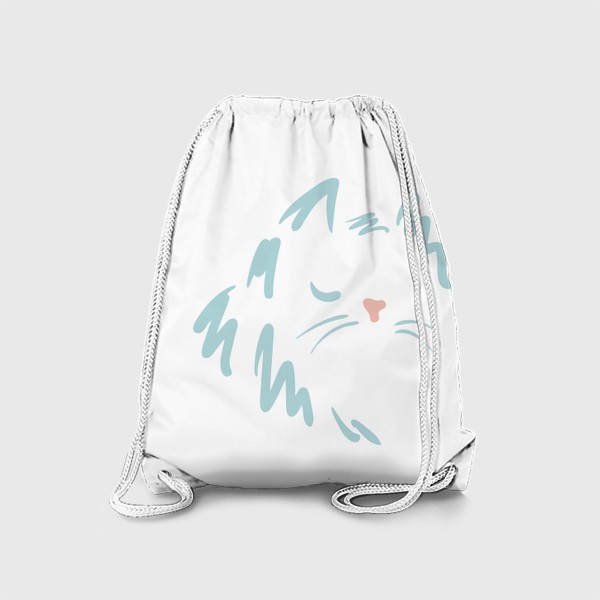 Рюкзак «Серо-голубой спящий котик»
