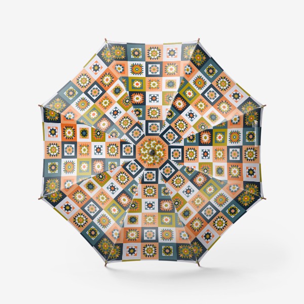 Зонт &laquo;Бабушкин квадрат - квадратный орнамент крючком&raquo;