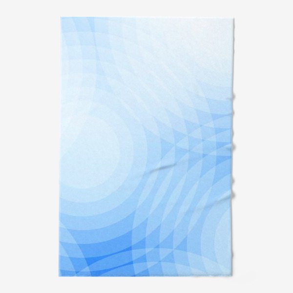 Полотенце «Абстракция с кругами с бело-синих тонах»