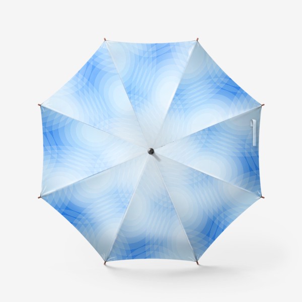 Зонт «Абстракция с кругами с бело-синих тонах»