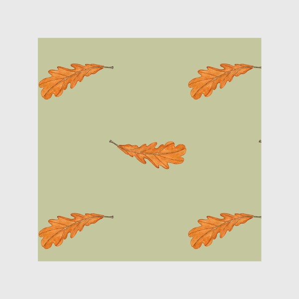 Шторы &laquo;Оранжевый осенний лист акварельный на бежевом&raquo;