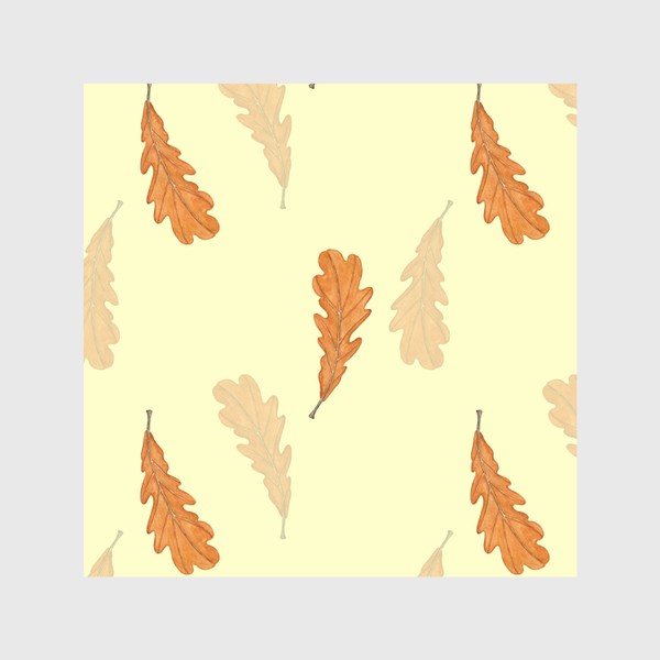 Скатерть &laquo;Акварельные осенние листья на желтом&raquo;