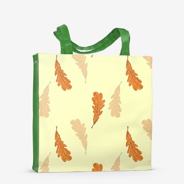 Сумка-шоппер &laquo;Акварельные осенние листья на желтом&raquo;