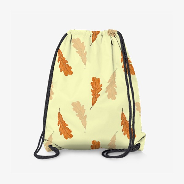 Рюкзак «Акварельные осенние листья на желтом»