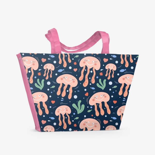 Пляжная сумка «Паттерн медузы»