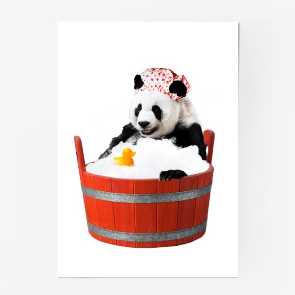 Постер «Панда в Ванне»