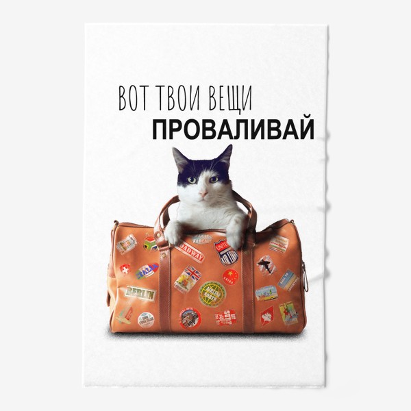 Полотенце «Собирай вещи и проваливай - Типичный кот»