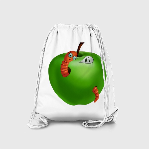 Рюкзак «Яблоко с гусеницей»