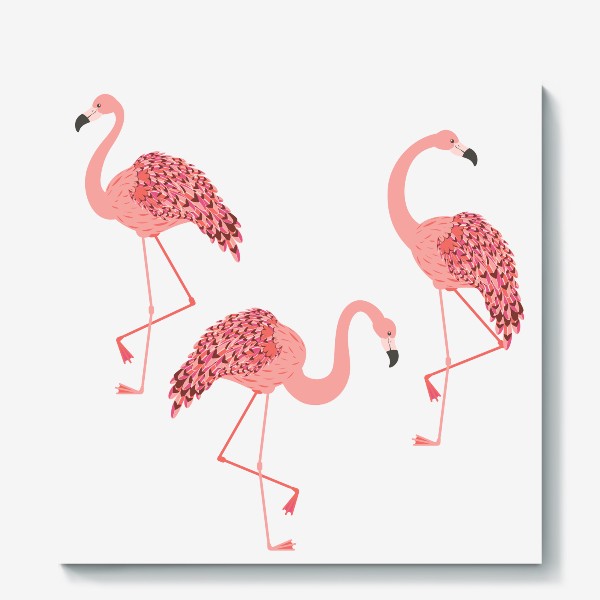 Холст &laquo;Розовые фламинго&raquo;