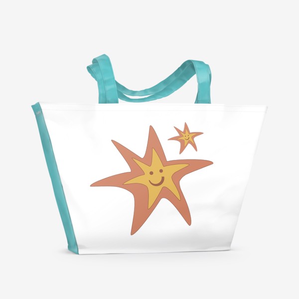 Пляжная сумка «Счастливая звезда. Хиппи стиль.»