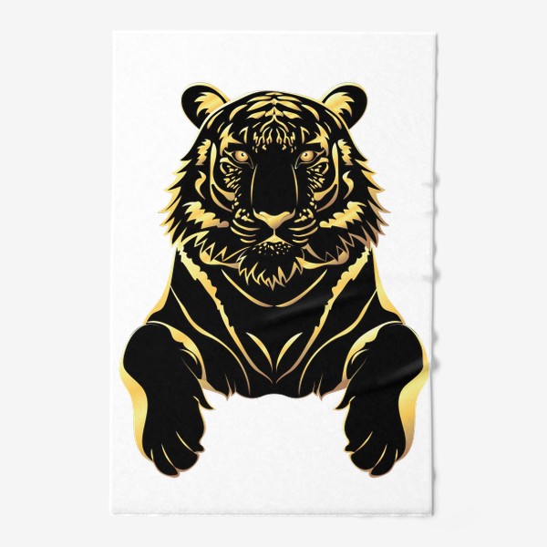 Полотенце &laquo;Черно золотой тигр&raquo;