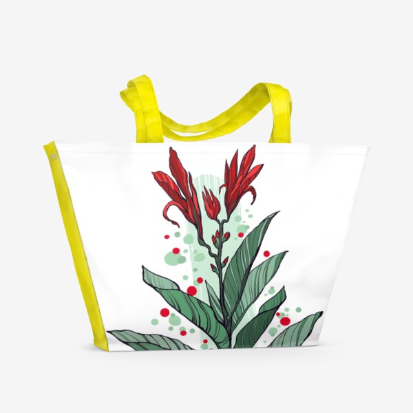 Пляжная сумка «Цветок юга»