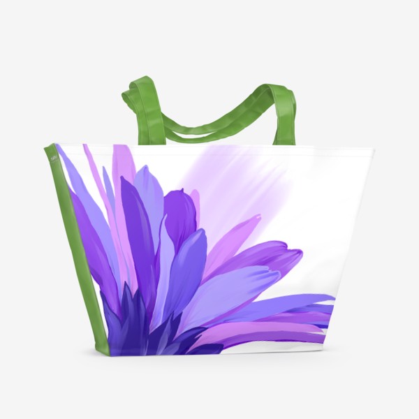 Пляжная сумка «сиреневый цветок»