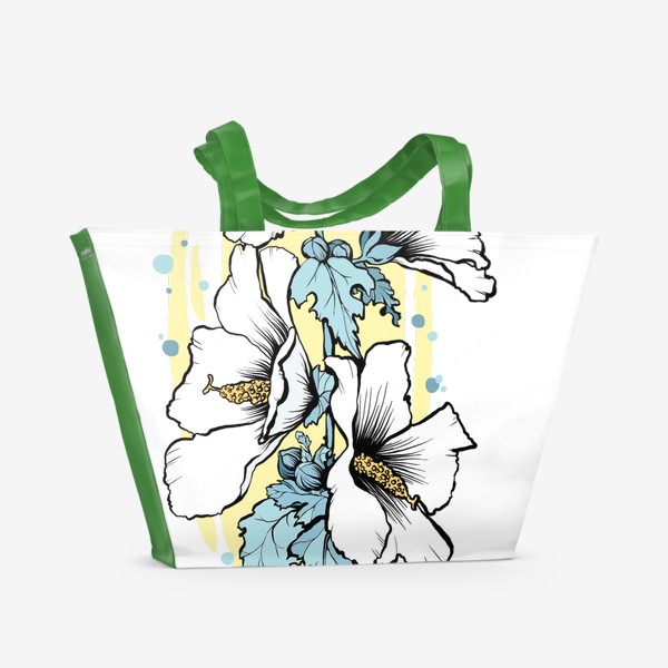Пляжная сумка «Цветок мальвы»