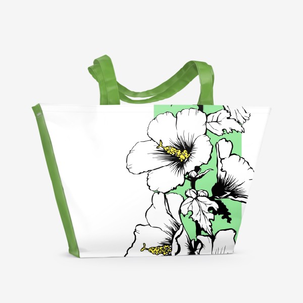 Пляжная сумка «Цветок Мальва»