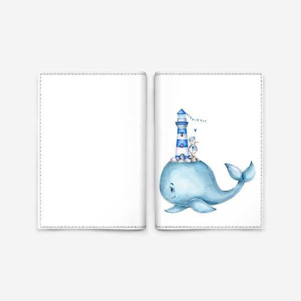 Обложка для паспорта «Волшебный кит»