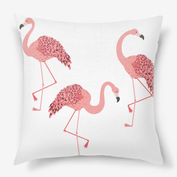 Подушка «Розовые фламинго»