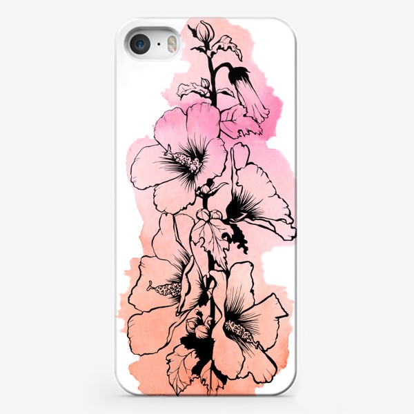 Чехол iPhone «Цветок Мальвы Закат»
