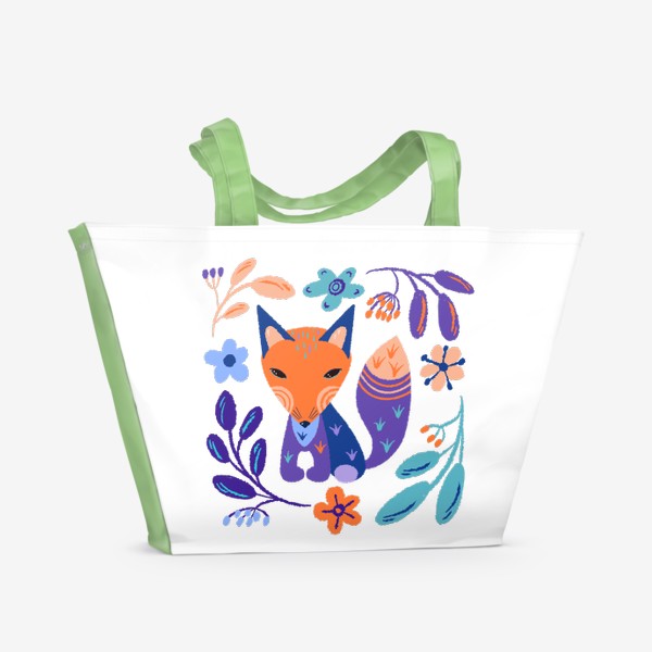Пляжная сумка «Лисичка в скандинавском стиле»