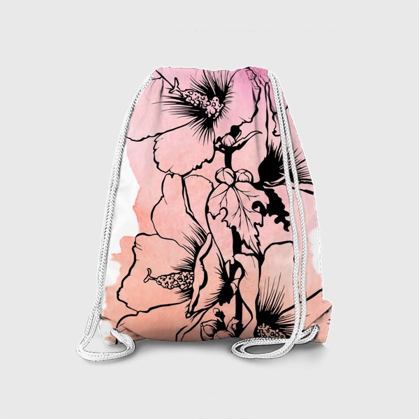 Рюкзак «Цветок Мальвы Закат»