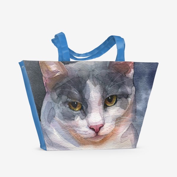 Пляжная сумка «Серая кошка»