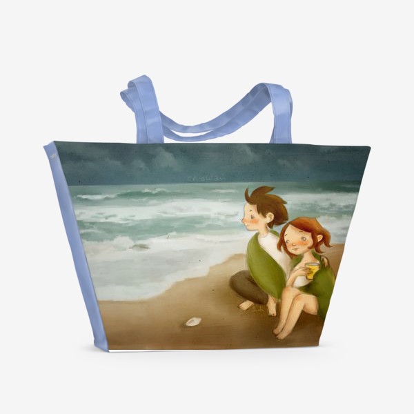 Пляжная сумка «слушай море»