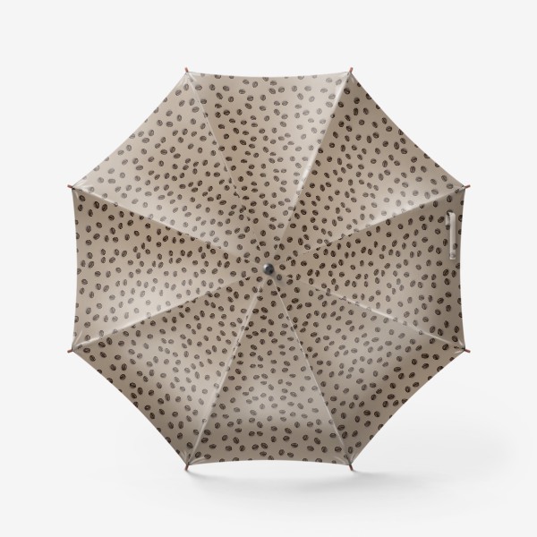 Зонт «Кофейные зерна на кофейном фоне, паттерн»