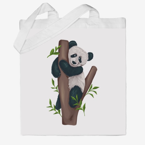 Сумка хб «Панда на дереве»