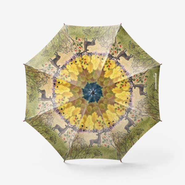 Зонт «Олень в осеннем лесу»