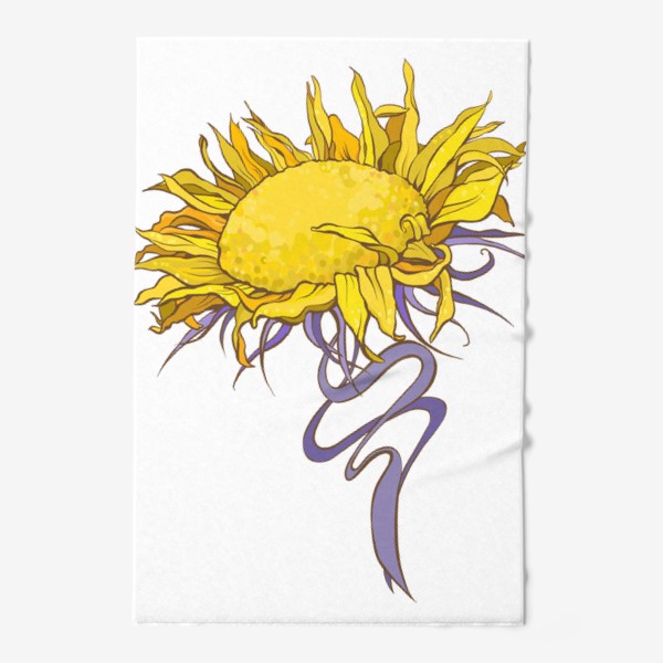 Полотенце «Желтый цветок»