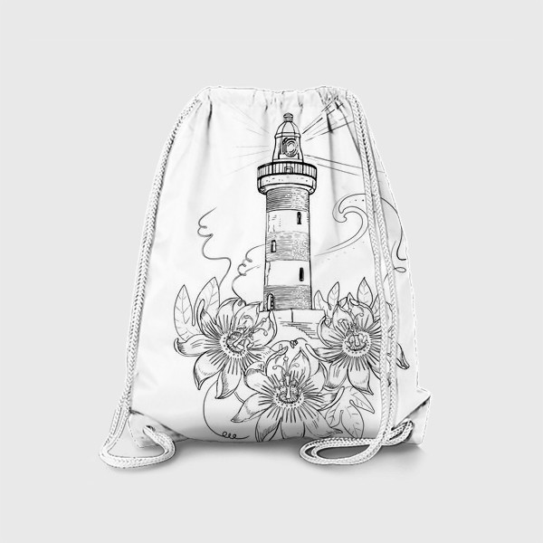 Рюкзак «маяк с цветами пассифлоры»