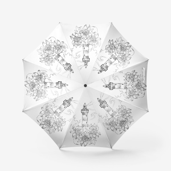Зонт «маяк с цветами пассифлоры»