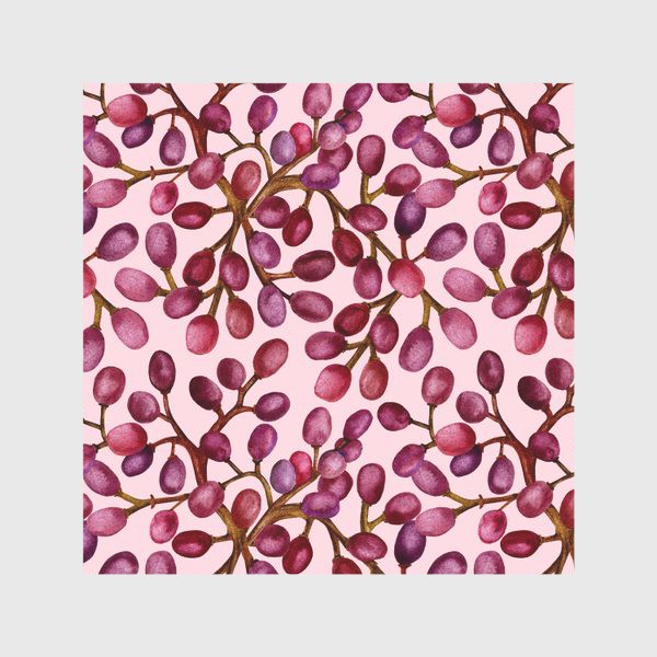Скатерть «Паттерн дикий виноград на розовом фоне»