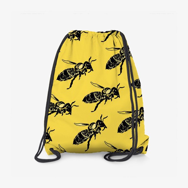 Рюкзак «Паттерн "Пчёлы на жёлтом"»