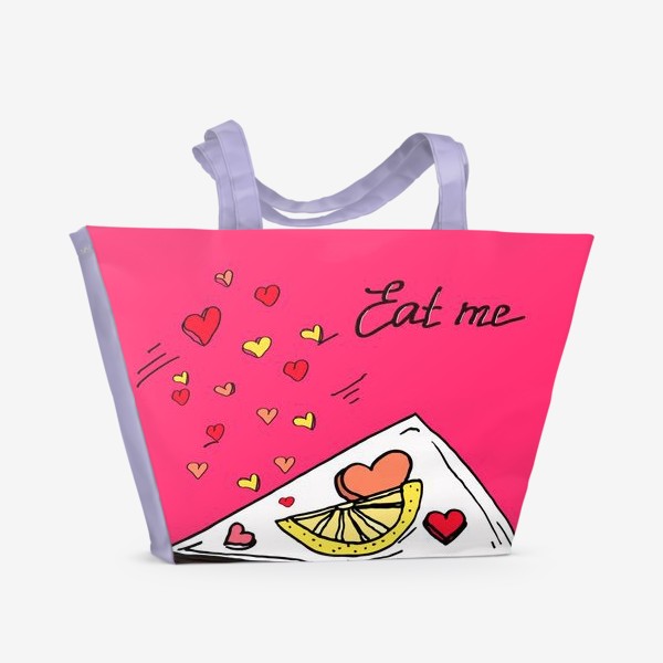 Пляжная сумка «Лимонный кекс в подарок любителям сладкого»