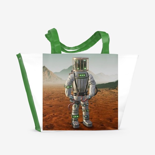 Пляжная сумка «Космо робот»