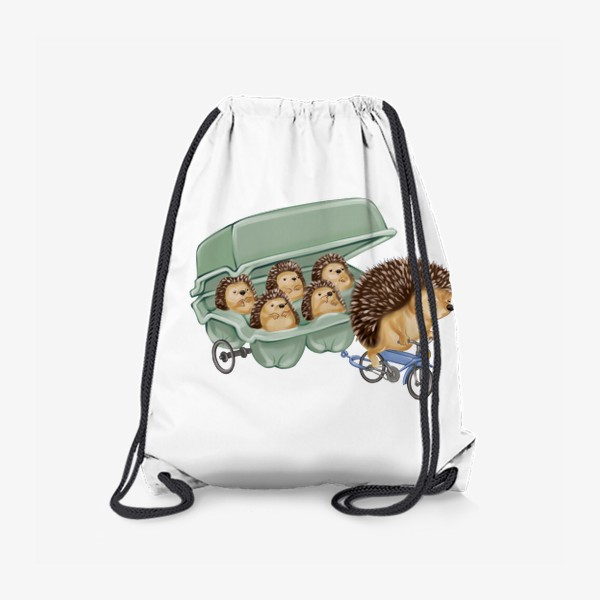 Рюкзак «Мама ежиха с детьми»