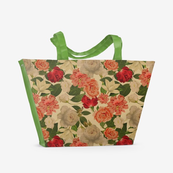 Пляжная сумка «Викторианские цветы»