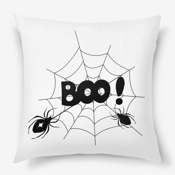 Подушка «BOO! на паутине»