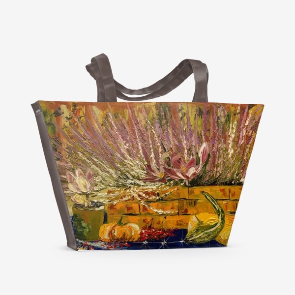 Пляжная сумка «Вереск и тыквы»