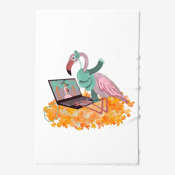 Полотенце «Осенний фламинго, мечты о лете»