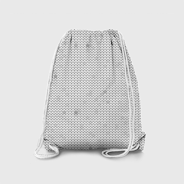 Рюкзак «Белая вязаная текстура»